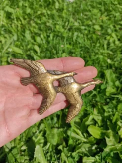 Bouton de porte dorés rétro Cygnes