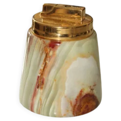 Briquet de table en onyx et laiton