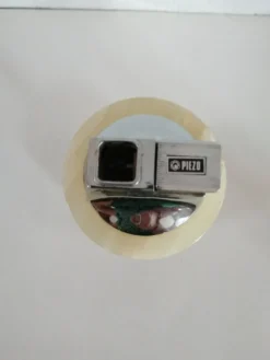 Briquet de table piezo onyx et métal doré, kogen 1970-1980