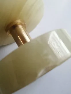 Briquet de table piezo onyx et métal doré, kogen 1970-1980