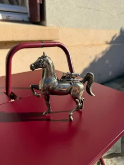 Briquet métal forme cheval vintage