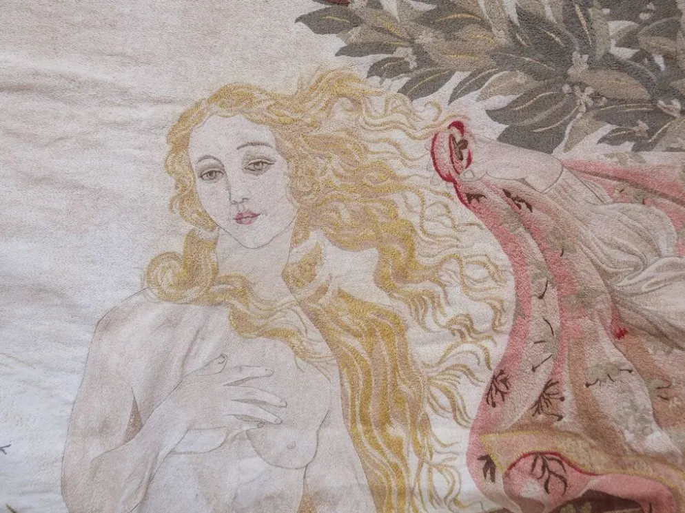 Broderie de soie de sandro botticelli « la naissance de vénus », 1930