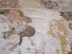 Broderie de soie de sandro botticelli « la naissance de vénus », 1930