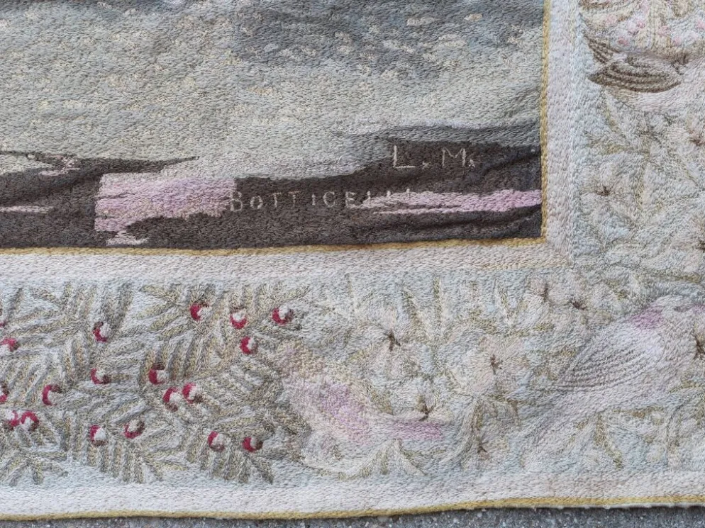 Broderie de soie de sandro botticelli « la naissance de vénus », 1930