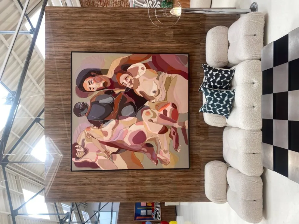 Broderie et patchwork en acrylique, laine et coton sur toile par Ela Fidalgo
