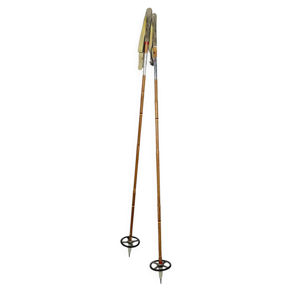 Bâtons de ski en bois