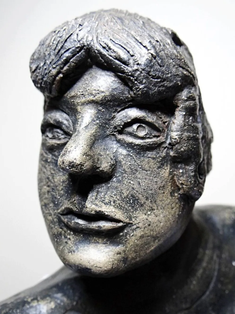 Buste de femme en céramique artisanat d'art, XXe