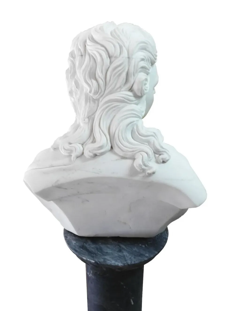 Buste de femme en marbre, 20ème siècle