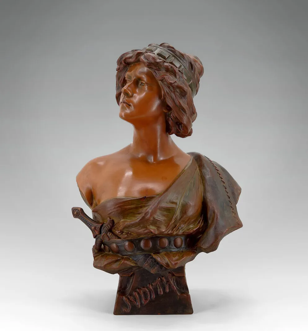 Buste de Judith en terre cuite par Ricardo Aurilli, circa 1900-1910