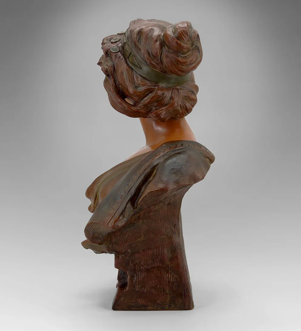 Buste de Judith en terre cuite par Ricardo Aurilli, circa 1900-1910