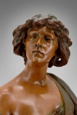 Buste de Judith en terre cuite par Ricardo Aurilli, circa 1900-1910