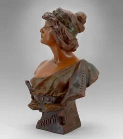 Buste de Judith en terre cuite par Ricardo Aurilli, circa 1900-1910