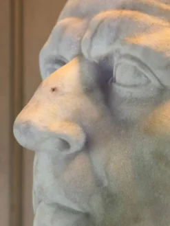Buste de l’empereur Galba, marbre blanc de Carrare, XVIIIème siècle