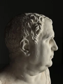 Buste de Vitellius en plâtre romain, 20e siècle.