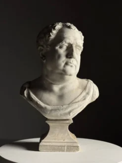 Buste de Vitellius en plâtre romain, 20e siècle.