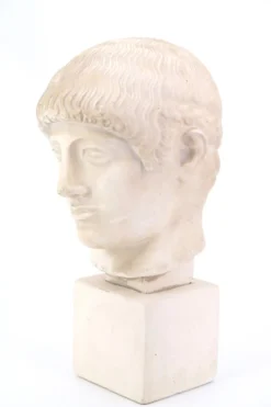 Buste d'homme en plâtre de l'Ephebe blond, années 70