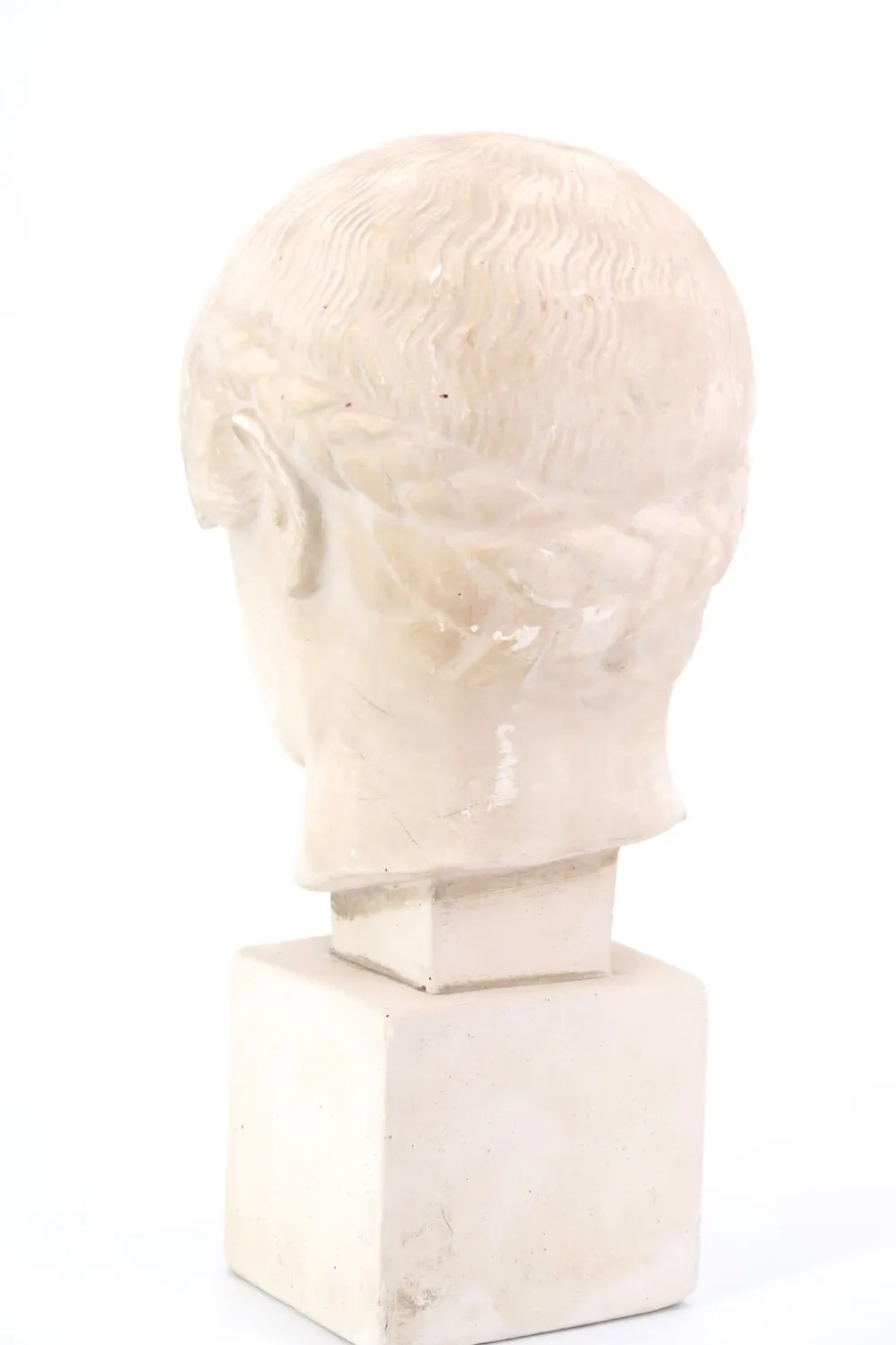 Buste d'homme en plâtre de l'Ephebe blond, années 70