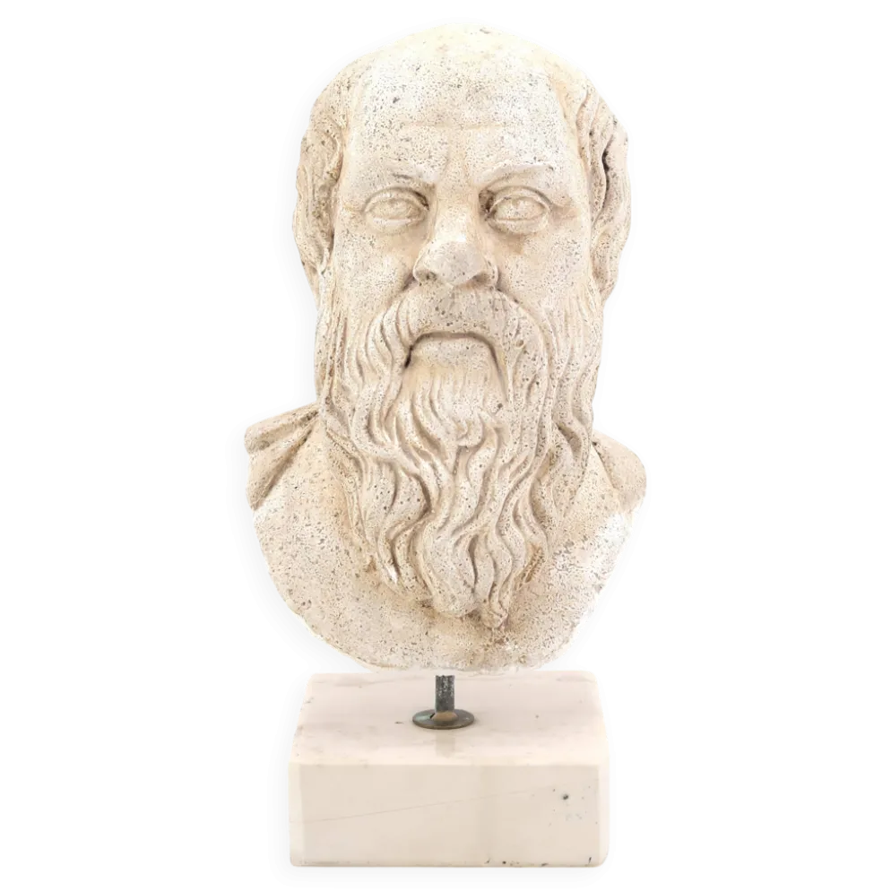 Buste d'homme Grec en plâtre Socrate, années 70