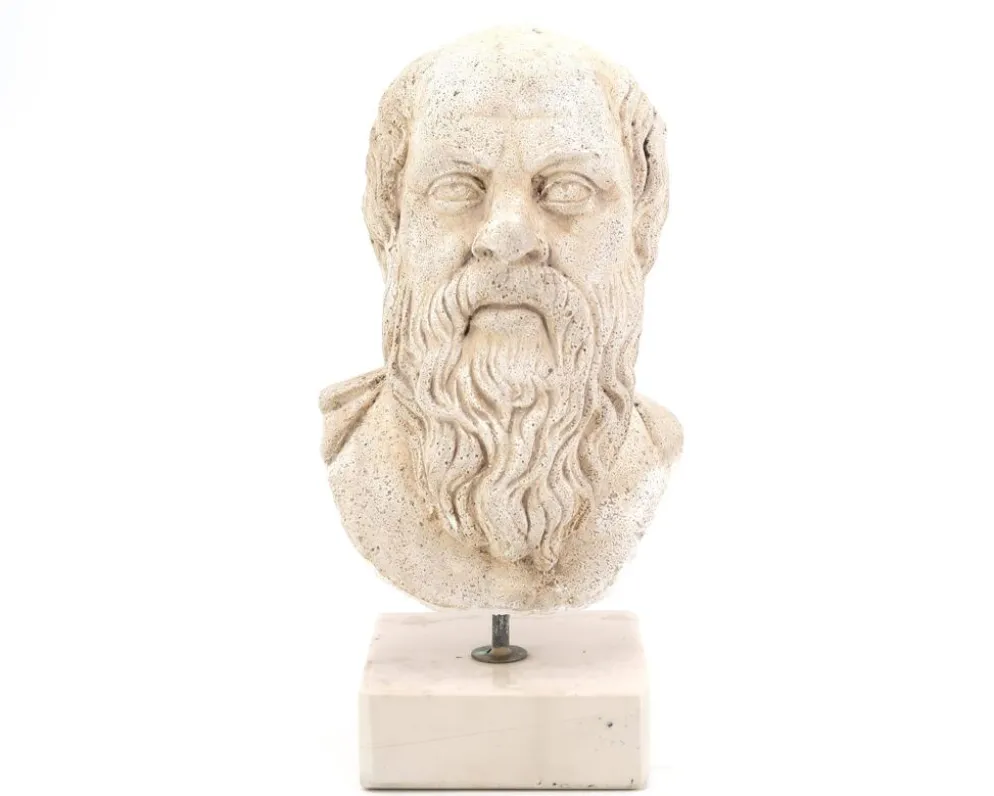 Buste d'homme Grec en plâtre Socrate, années 70