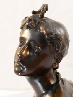 Buste en bronze par Felix Pierre Richard 19ème siècle