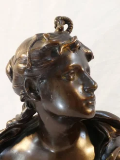 Buste en bronze par Felix Pierre Richard 19ème siècle