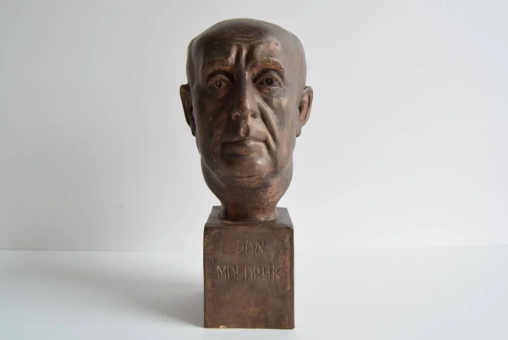 Buste en céramique de Jan Masaryk, vers 1950