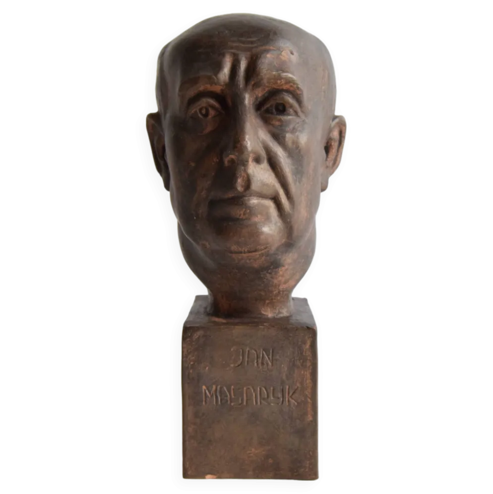Buste en céramique de Jan Masaryk, vers 1950