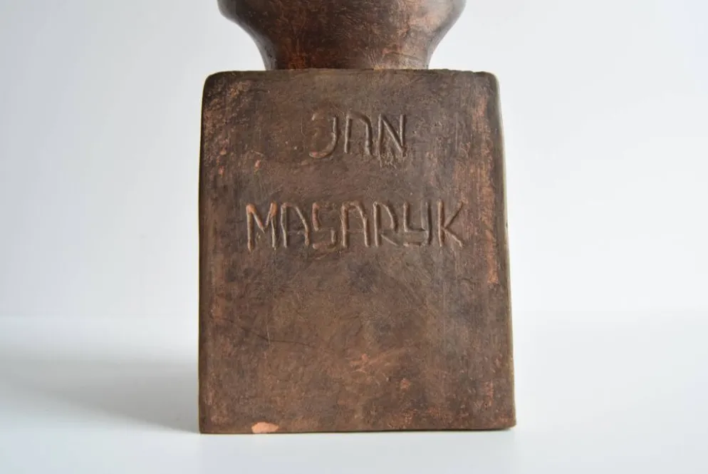 Buste en céramique de Jan Masaryk, vers 1950