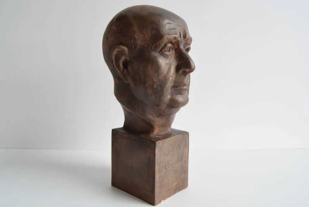 Buste en céramique de Jan Masaryk, vers 1950