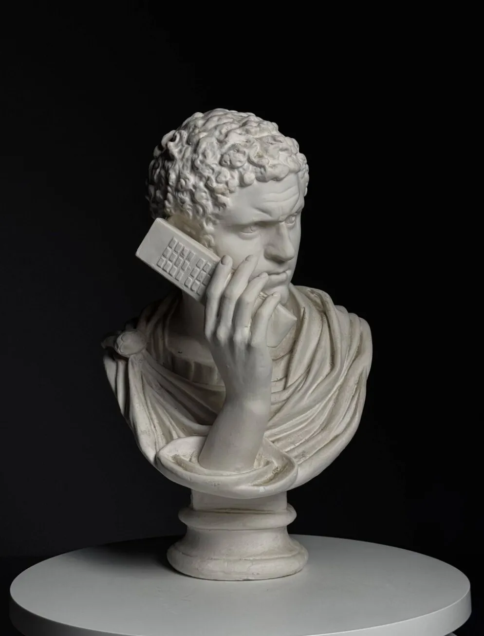 Buste en plâtre de Caracalla appelant