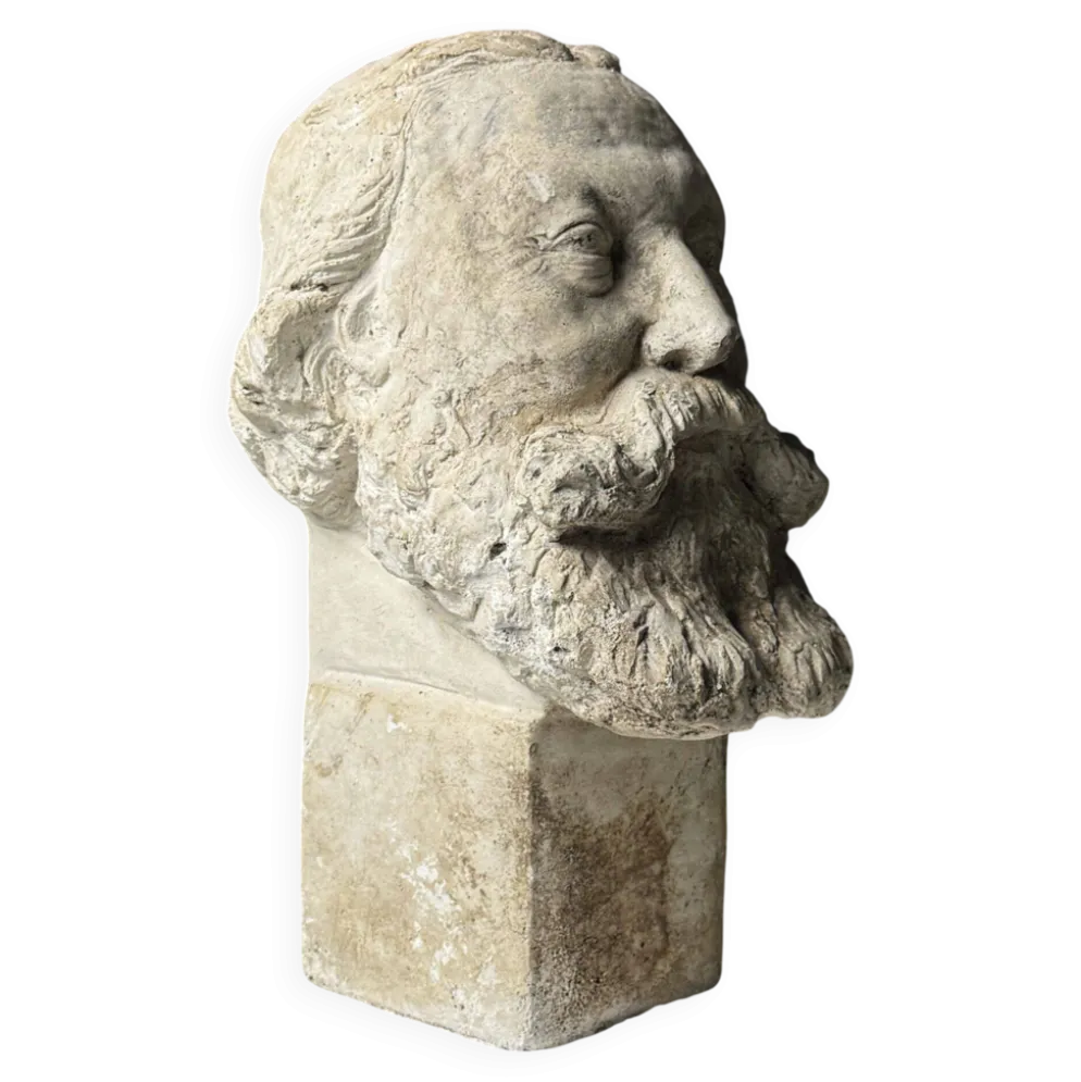 Buste en plâtre tête classique