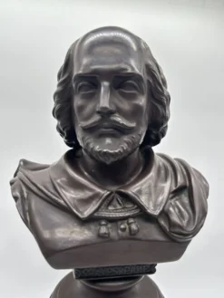 Buste en terre cuite de Shakespeare par Rudolf Uffrecht