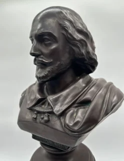 Buste en terre cuite de Shakespeare par Rudolf Uffrecht