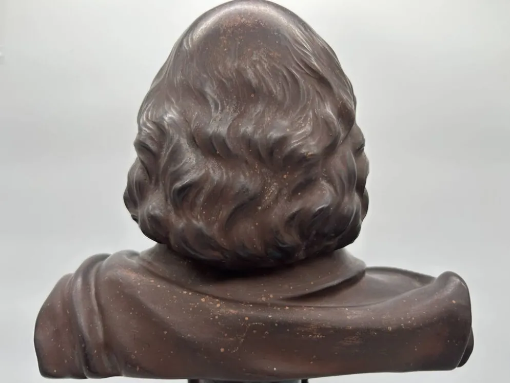 Buste en terre cuite de Shakespeare par Rudolf Uffrecht