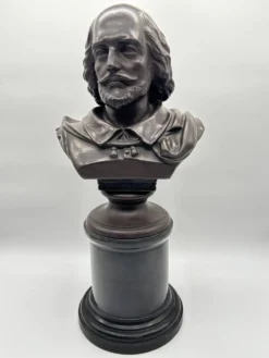 Buste en terre cuite de Shakespeare par Rudolf Uffrecht