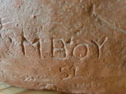 Buste femme des années 50 en terre cuite