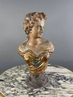 Buste Féminin En Terre Cuite, Italie, XXe Siècle