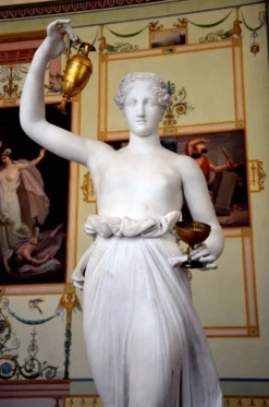 Buste à l'antique en plâtre d'après Antonio Canova, 