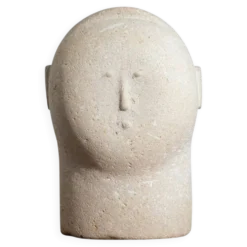 Buste masculin sculpté moderniste en grès