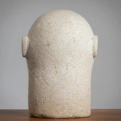 Buste masculin sculpté moderniste en grès
