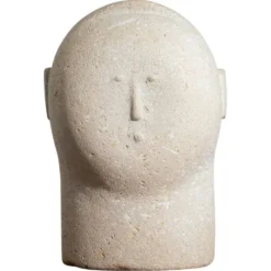 Buste masculin sculpté moderniste en grès