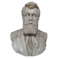 Buste portrait masculin en marbre blanc – Époque XIXe siècle