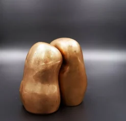 Bustes d'homme et de femme en bronze
