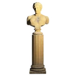 Buste sur piédestal Antinous, 20ème siècle