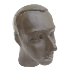 Buste tête homme terre cuite