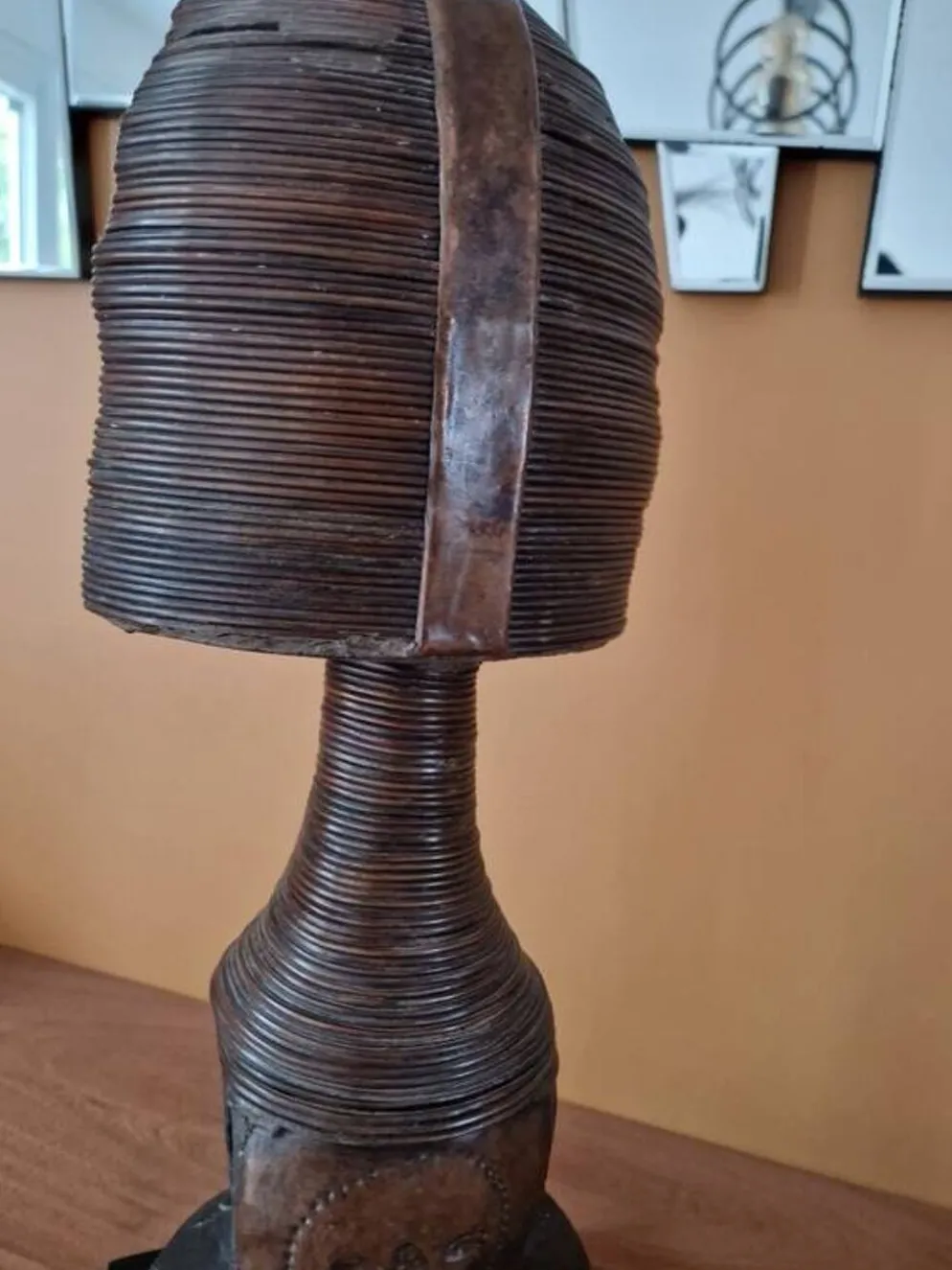Bwété, figure de gardien reliquaire - Kota Mahongwé, Gabon - bois et cuivre