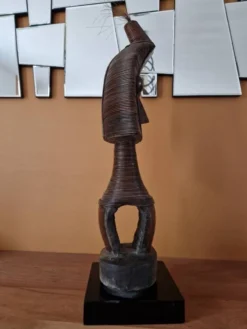 Bwété, figure de gardien reliquaire - Kota Mahongwé, Gabon - bois et cuivre