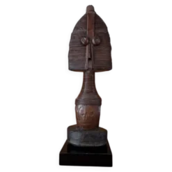 Bwété, figure de gardien reliquaire - Kota Mahongwé, Gabon - bois et cuivre