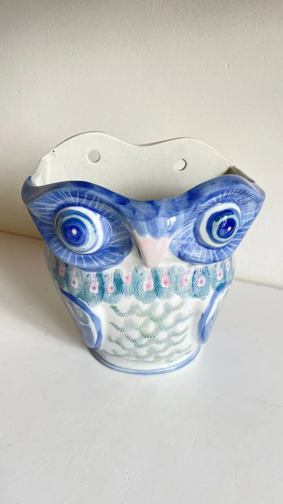 Cache-pot chouette vintage