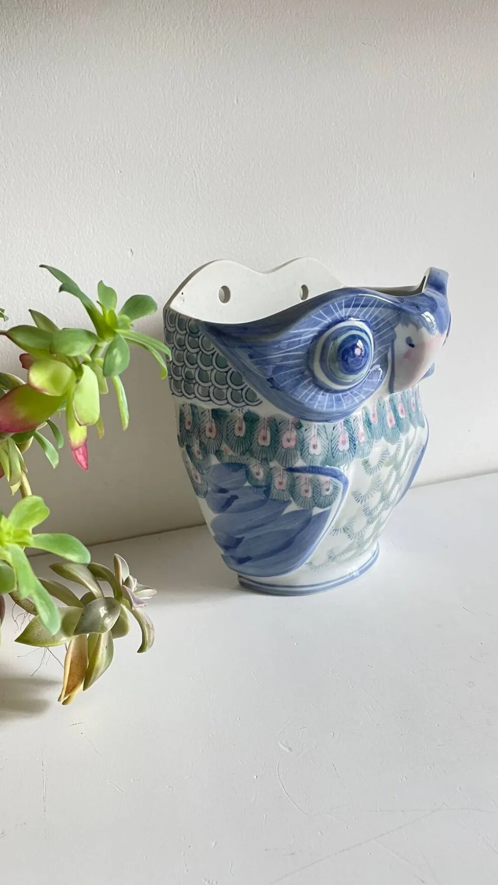 Cache-pot chouette vintage